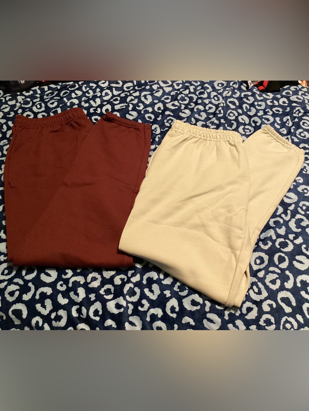 Gildan Kids Sweatpants Duo - Maroon & Cream